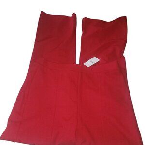 Suzy Shier Red Pull On Pants with Split Seam on Front Legs L